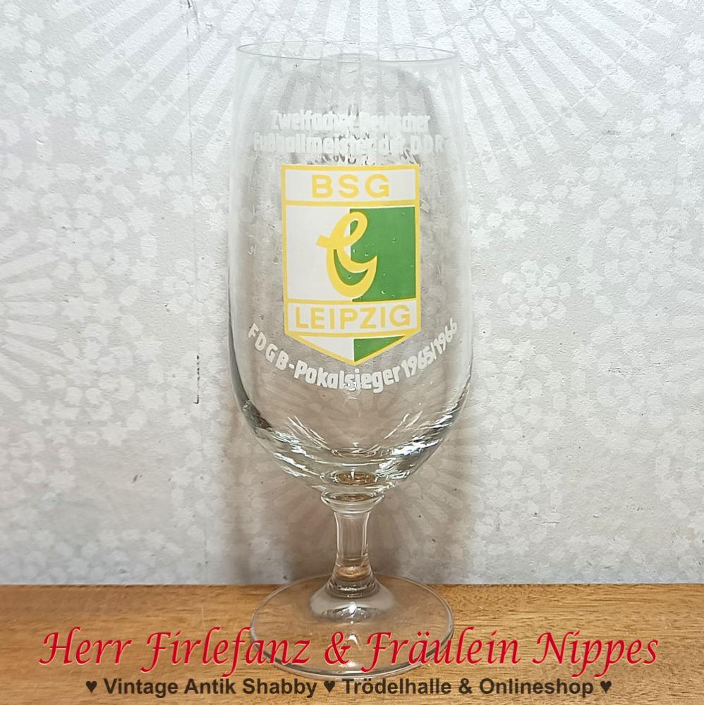 DDR Bierglas BSG Leipzig FDGB Pokalsieger 1965 1966